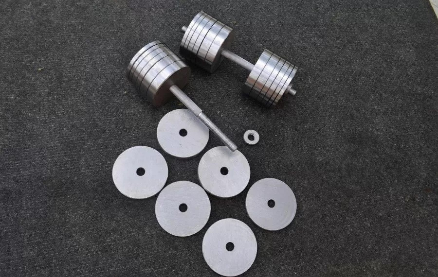 Гантелі набірні 2 по 60 кг Гантелі, гирі, штанги та диски металеві без покриття Київ - фото 2