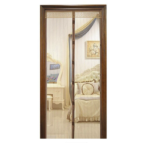 Москітна сітка 100х210 см Magic Mesh на двері на магнітах,коричнева SBR Київ