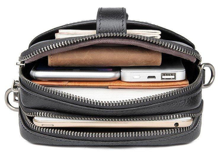 Сумка чоловіча шкіряна флотар Чорна (Vintage) Київ - фото 4