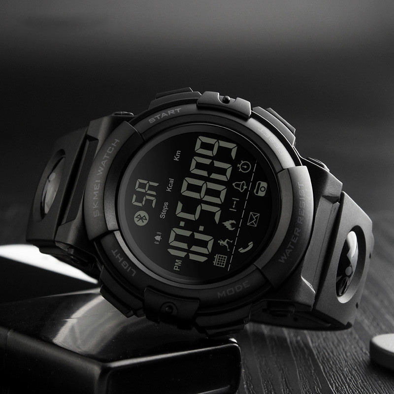 Чоловічий спортивний годинник Skmei 1303 з крокоміром Чорний Вінниця - фото 8