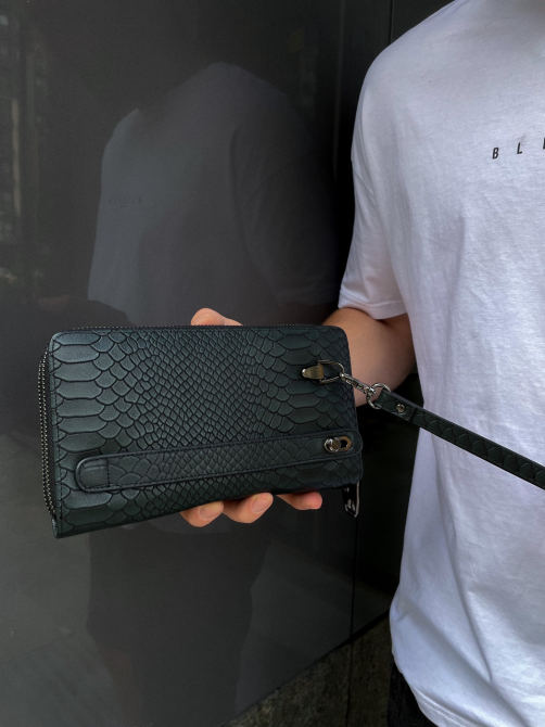 Клатч на дві блискавки з фактурною натуральною шкірою MC-086-5902С Київ - фото 9