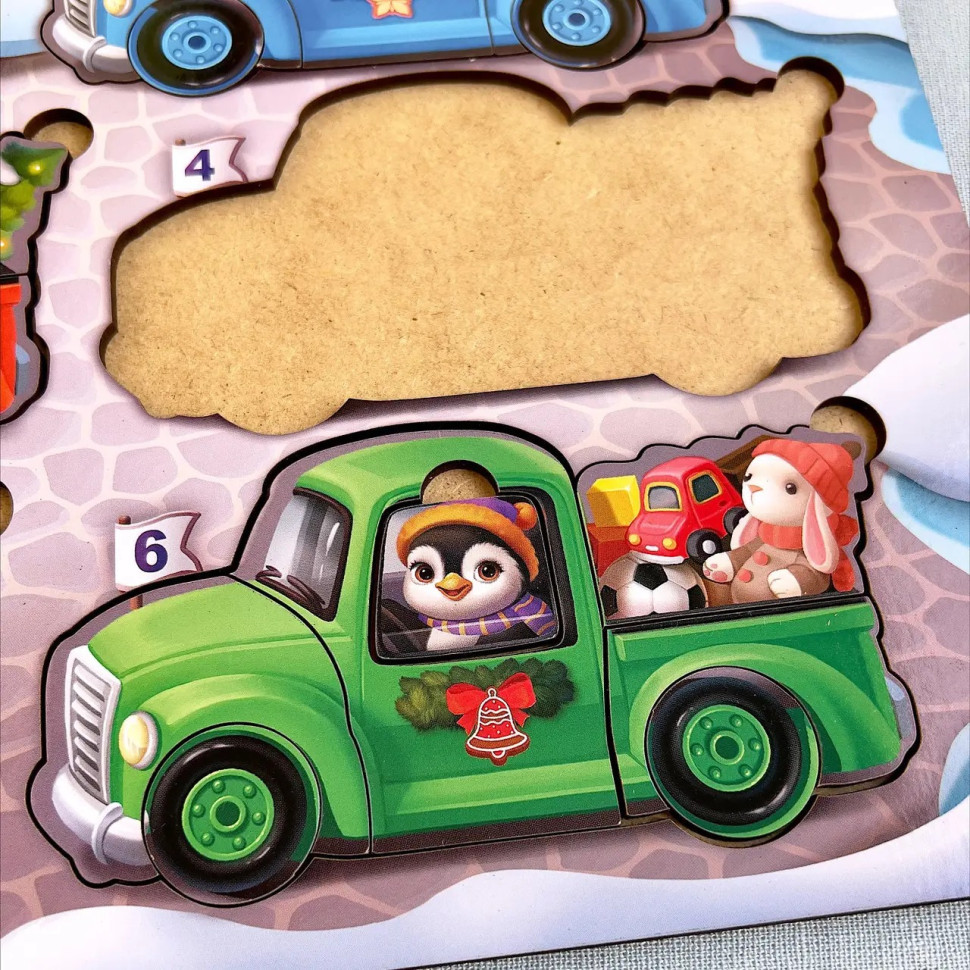 Деревянная игра с карточками 