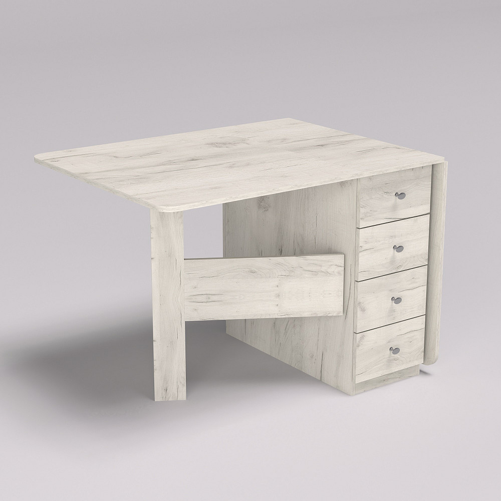 Стіл-тумба №5 Комбі, Дуб Крафт Білий, 380х800х750 Львів - фото 4