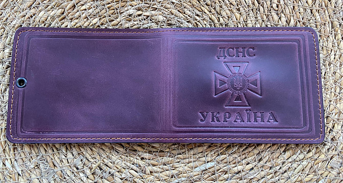 Обкладинка на посвідчення ДСНС натуральна шкіра Київ - фото 4