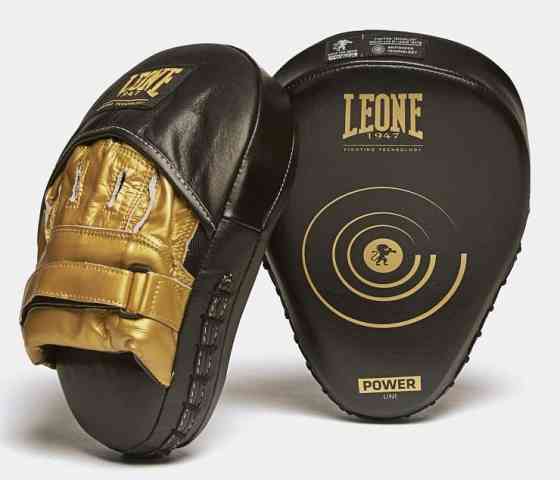 Лапи боксерські Leone Power Line Black Чорні Тренувальні лапи для боксу MMA кікбоксингу пара Київ
