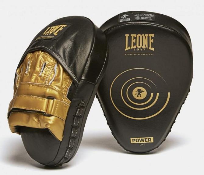 Лапи боксерські Leone Power Line Black Чорні Тренувальні лапи для боксу MMA кікбоксингу пара Київ - фото 2