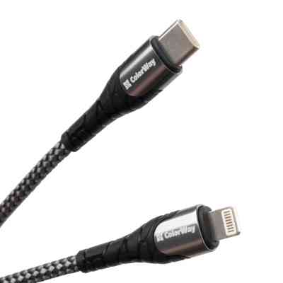 Дата кабель USB-C to Lightning 1.0m ColorWay (CW-CBPDCL033-GR) Вінниця