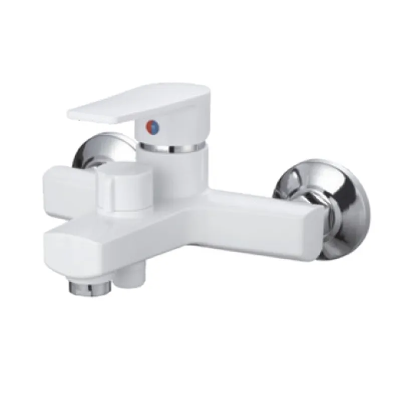 Змішувач для ванни PLAMIX OSCAR-009 EURO SET WHITE зі шлангом, лійкою та кронштейном (PM0699) Харків - фото 1