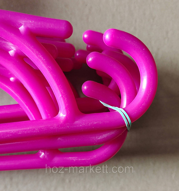 Вешалки плечики тремпель пластиковый с поворотным крючком цветной 40 см 10 шт уп Харьков - изображение 2