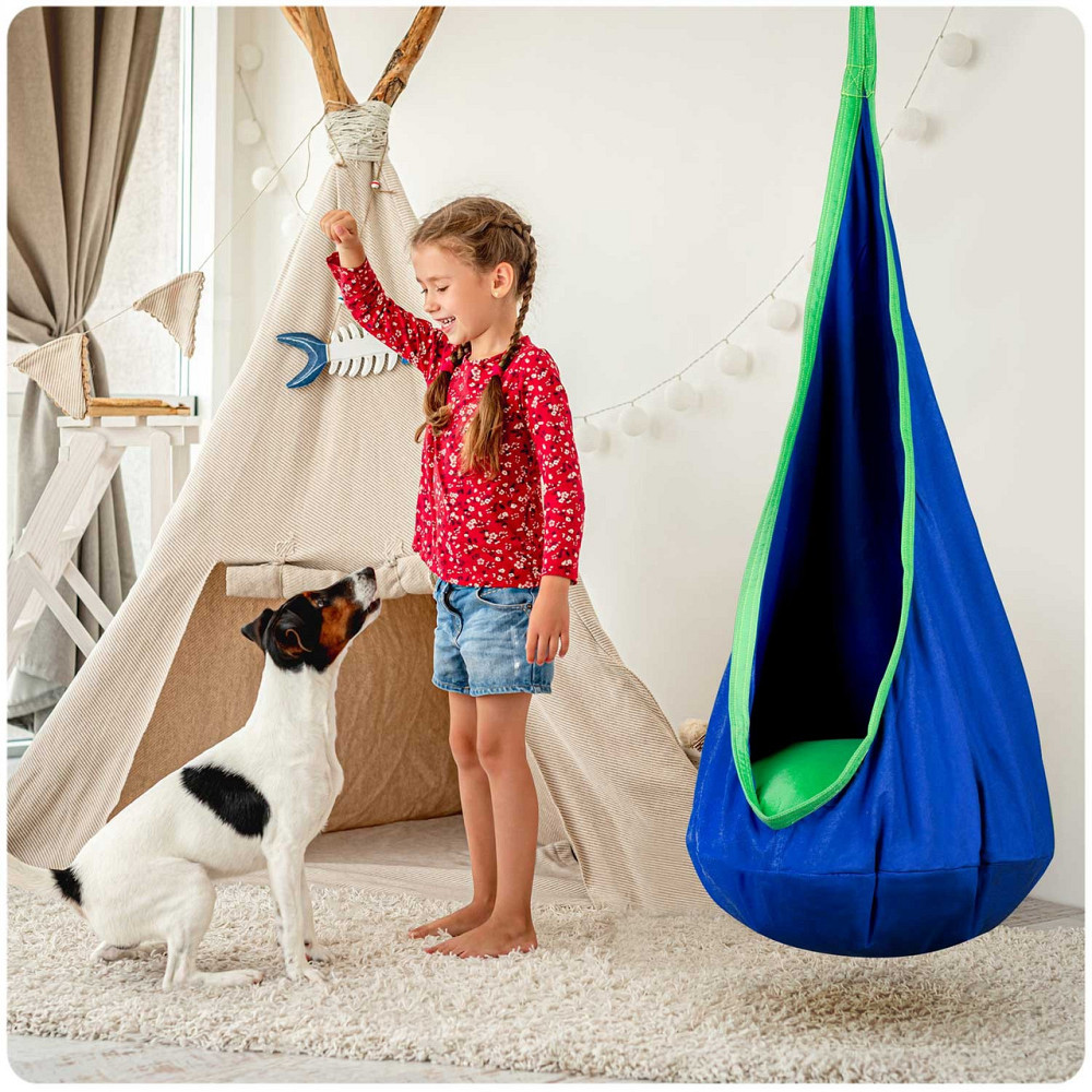 Крісло-кокон підвісне Neo-Sport, синє Київ - фото 8