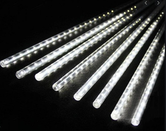 Гірлянда світлодіодні бурульки 8 шт. 50 см (прозорий шнур) біла Вінниця - фото 4