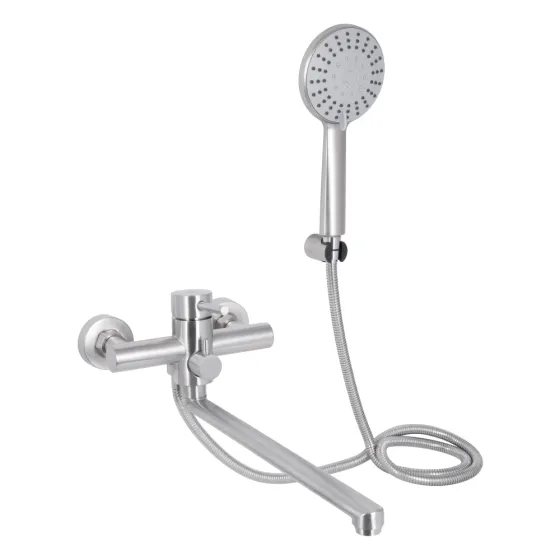 Змішувач для ванни Lidz (NKS) 12 32 005-1 New Nickel (k35) з душовим гарнітуром Київ