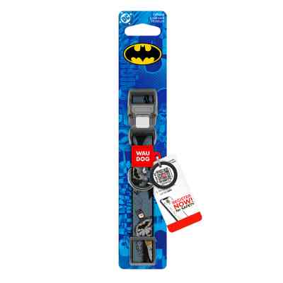 Ошейник для животных WAUDOG Nylon с QR паспортом "Тень Бэтмена", пластиковый фастекс, M (281-1078) Винница