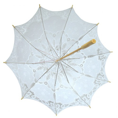Зонтик свадебный кружевной кремовый Киев - изображение 2