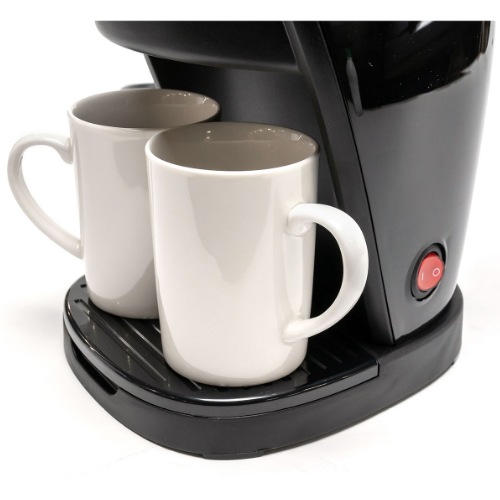 Кавоварка електрична крапельна 450W 240мл (одночасне приготування 2-х чашок кави) чорний HCD-023B Holmer Житомир - изображение 2