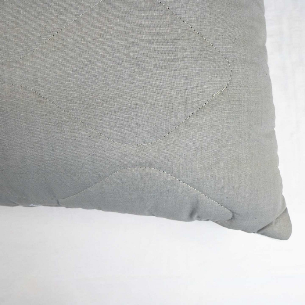 Подушка конопляная стеганная YouStar 50х70 см чехол 100% хлопок Сатин (Серый) Сумы - изображение 4