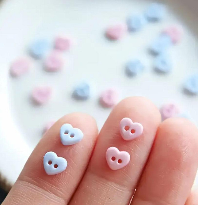 Гудзики сердечка мікс 100 шт для рукоділля та декору Київ - фото 2