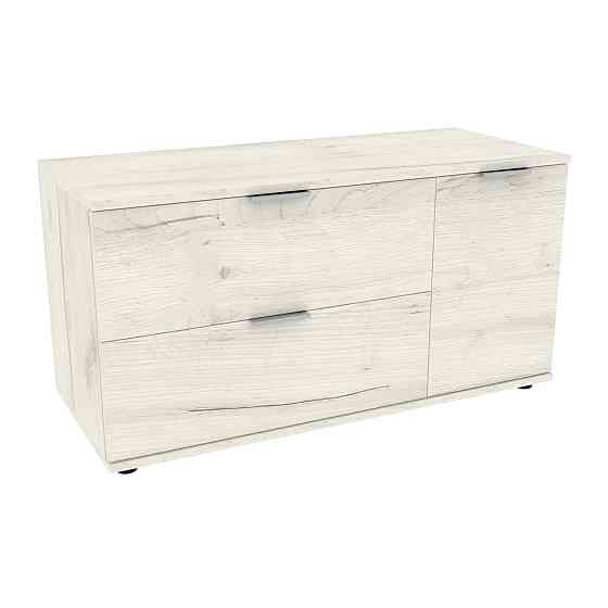 Тумба-комод в вітальню К-11, Дуб Крафт Білий, 1000/425/530 Львів