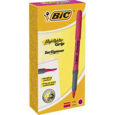 Маркер Bic текстовиділювач Grip, рожевий (bc811934) Вінниця