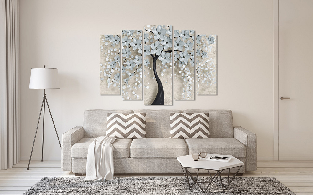 Модульна картина у вітальню/спальню Дерево сакураLM007_5 90х132 см Київ - фото 2