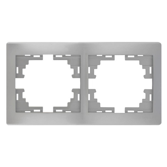 MIRA сірий металік Рамка горизонтальна 2-а без вставки Лезард Житомир