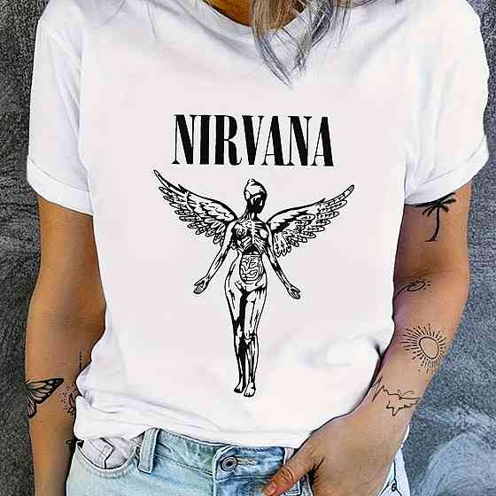 Футболка женская с принтом  46 Белая 2664083961 Днепр