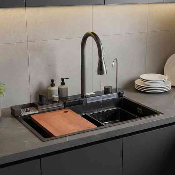 Мойка для кухни + смеситель Platinum Handmade 