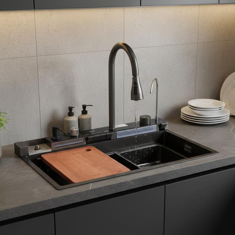 Мойка для кухни + смеситель Platinum Handmade 