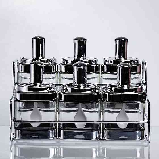 Yiwu Набір банок для сипучих продуктів з ложкою 6 шт, хром HP-1341 Коломыя