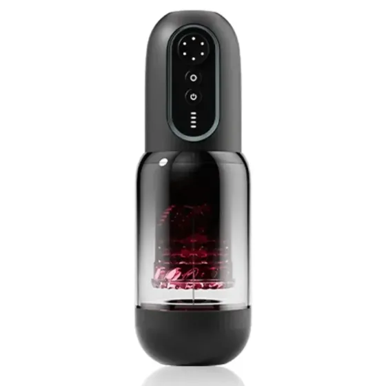 Автоматичний мастурбатор BeYourLover SUCCUBUS з обертанням і всмоктуванням, червоний у чорному корпусі Sex Aura Київ