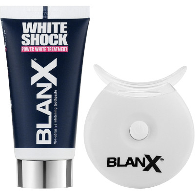 Засіб для відбілювання зубів BlanX Інтенсивний відбілювальний комплекс Зубна паста White Shock + Активатор Led Bite (8017331055427) Вінниця - фото 1