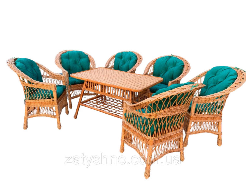 Мебель плетеная с накидками на 6 человек Киев - изображение 3