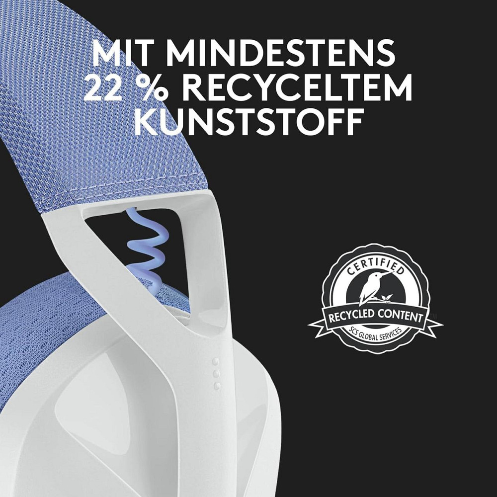 Беспроводная игровая гарнитура Logitech с Bluetooth, накладные наушники с микрофоном полноразмерные белые Киев - изображение 7