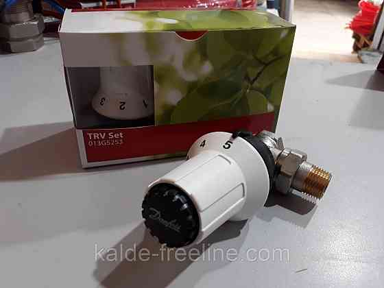 Комплект для радіаторів кутових кранів "Danfoss"з головкою термостатичної Харків