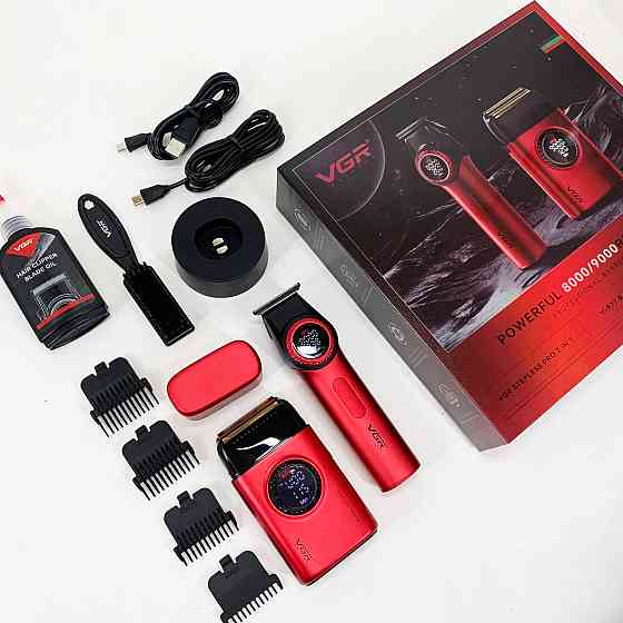 Акумуляторна машинка-тример для стрижки волосся VGR, Електромашинка для стрижки Тример скронь BV-76 Івано-Франківськ