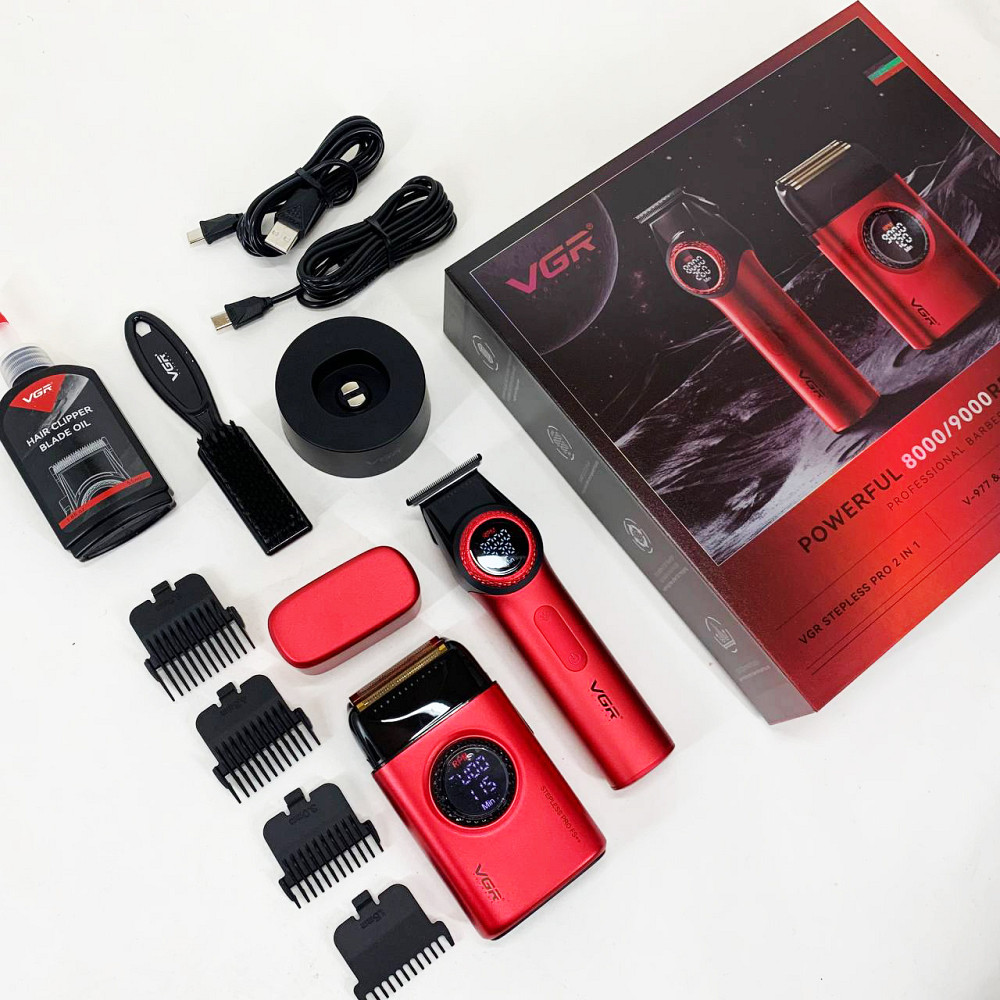 Акумуляторна машинка-тример для стрижки волосся VGR, Електромашинка для стрижки Тример скронь BV-76 Івано-Франківськ - фото 3