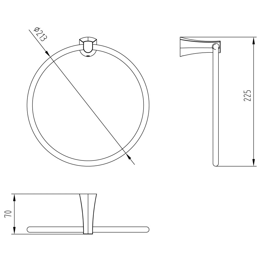 Тримач для рушника IMPRESE CUTHNA zlato золото Київ - фото 2