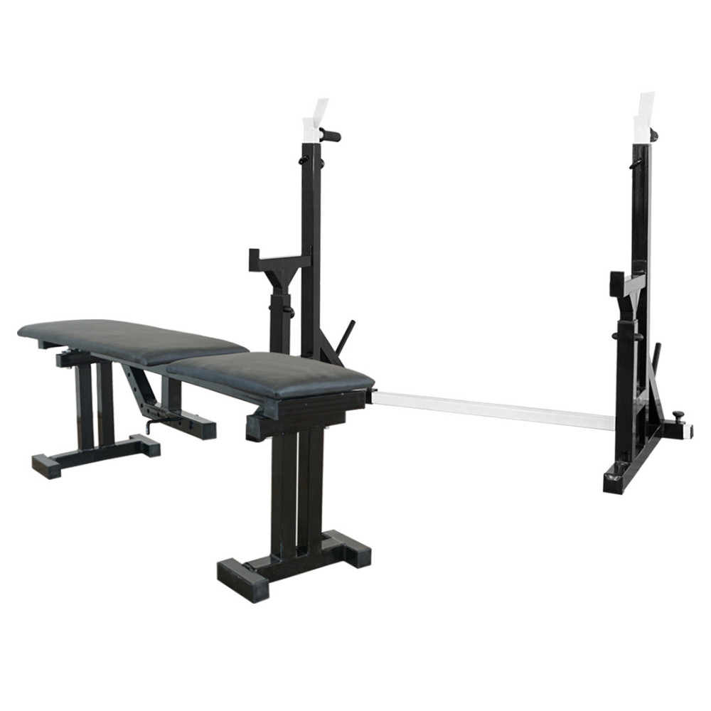 Лавка для жиму регульована 40 на 40 мм + Стійки зі страхувальними упорами 40 на 40 мм + бруси + штирі для блінів Київ - фото 2