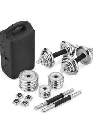 Набір гантелі в кейсі Gymtek хромовані 2х10кг Киев