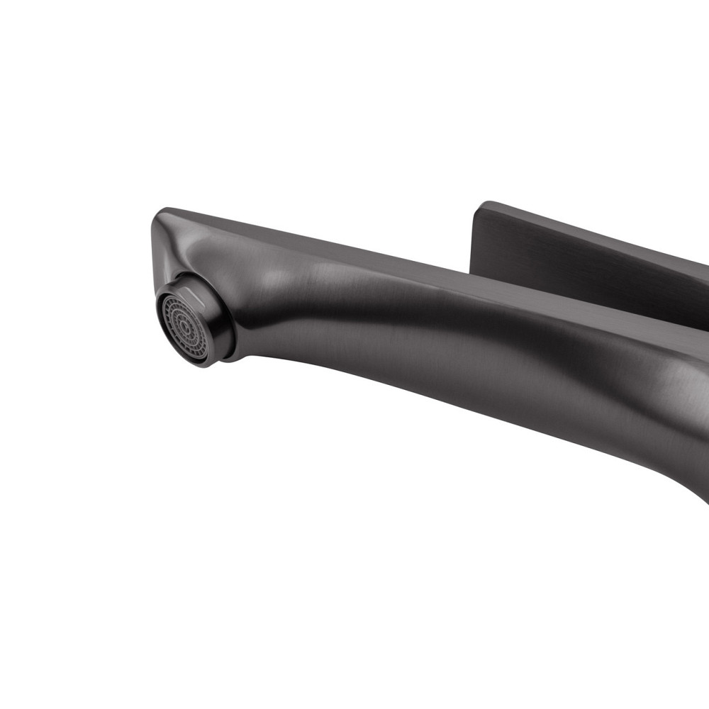 Змішувач для раковини високий Kroner KRP Terra — GRP010-3 графіт (збройова сталь) Київ - фото 8