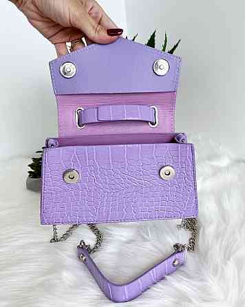 Сумочка клатч женская молодежная яркая через плече сумка Крохатушка одяг Сиреневый Киев