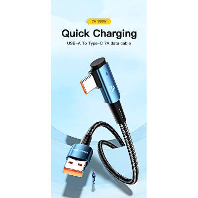 Дата кабель USB 2.0 AM to USB-C 2.0m 100W blue Essager (EXCWT7A-CGA03-P) Винница - изображение 2