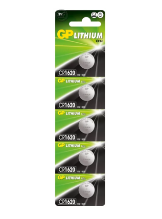 Батарейка таблетка GP CR1620 3.0 V літієва 5 шт блістер Рівне