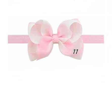 Рожево-біла повязочка для дітей - окружність 34-50см, розмір банта 11см Київ