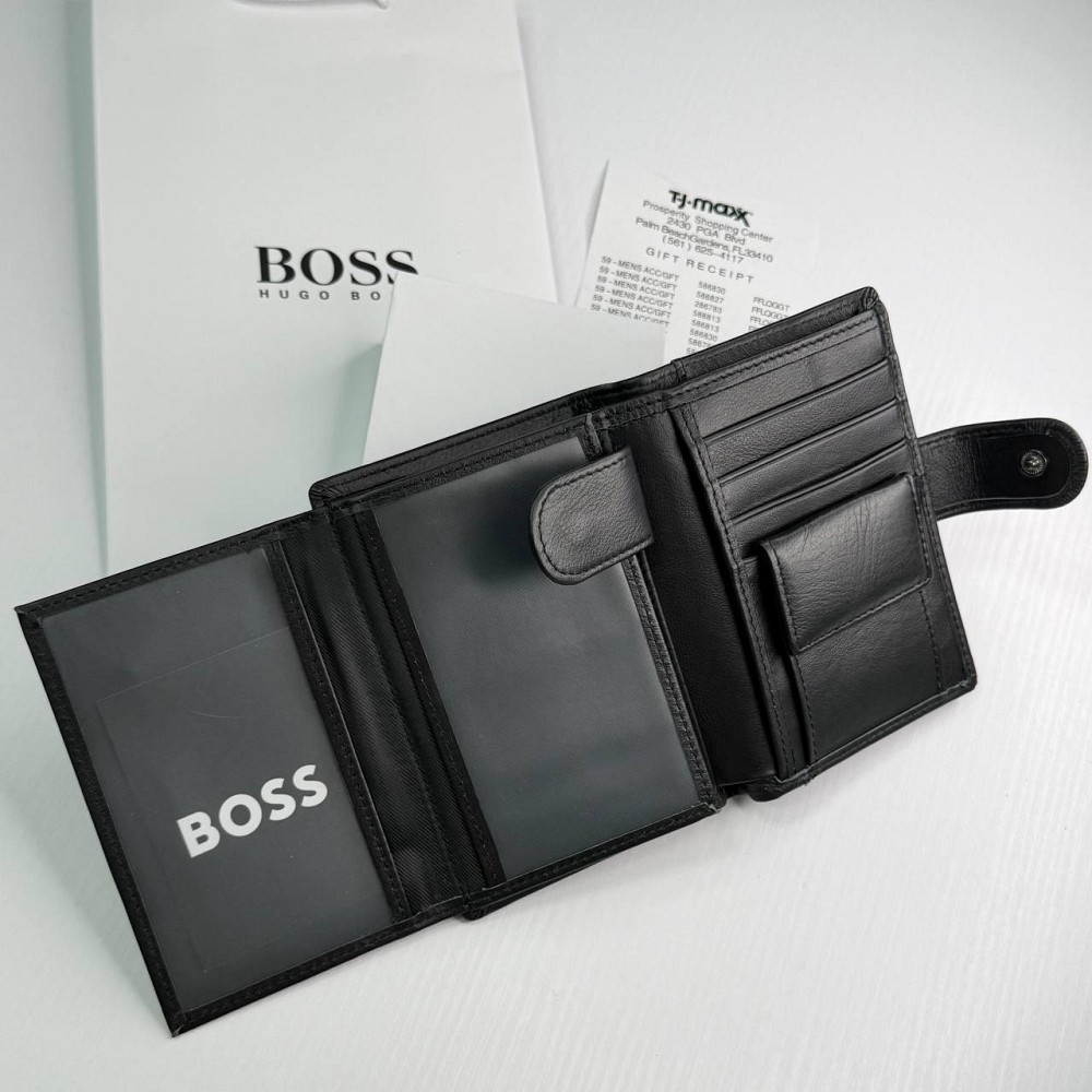 Мужской брендовый кошелек на застежке Boss (7702) Киев - изображение 8