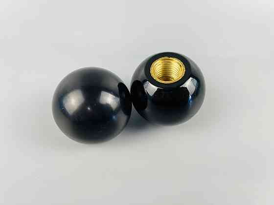 Наконечник важеля універсальний М12, D40 (шар чорний), латунна втулка різь внутрішня М12 Мукачево