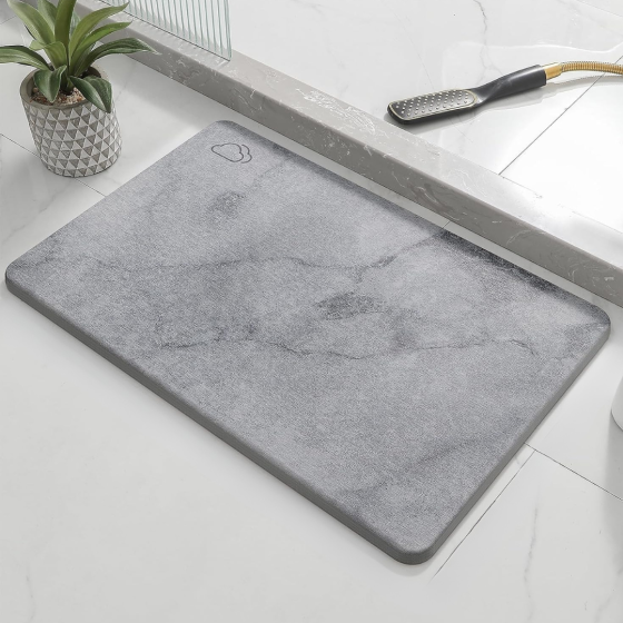 Набор для ванной комнаты и душа коврик для ног,подставка,накладка-коврик на раковину,цвет светло-серый Каменец-Подольский