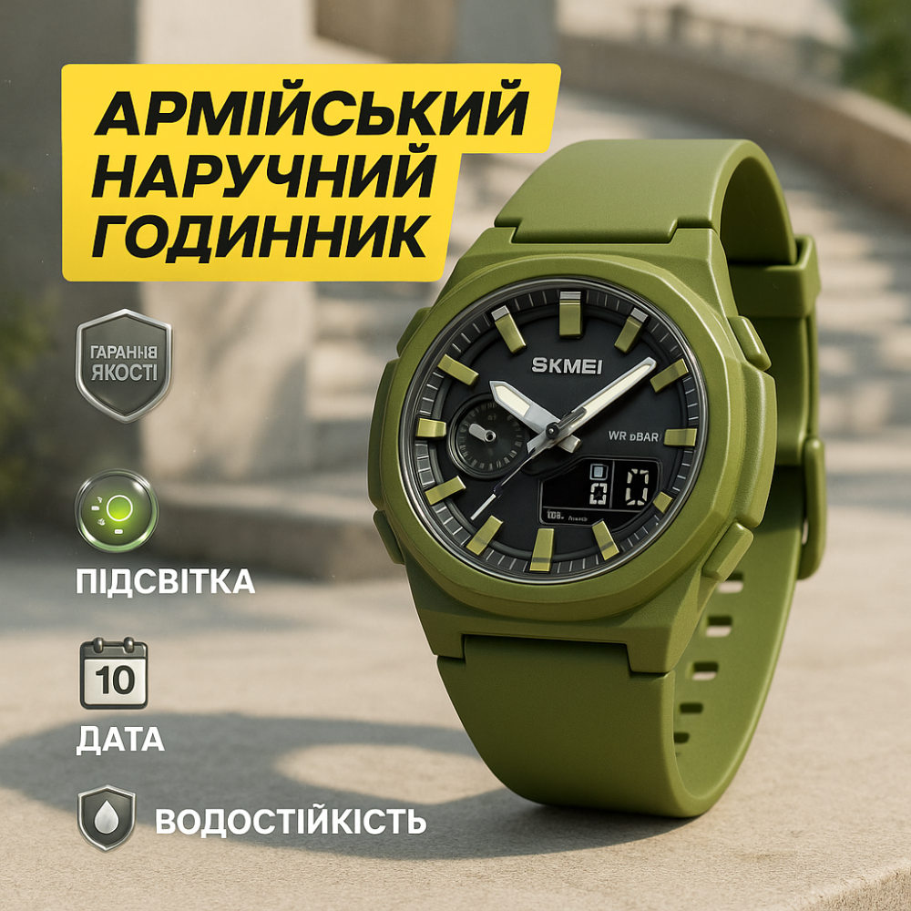 Годинник для кемпінгу та відпочинку SKMEI 2091AGBK, Наручний годинник для армії туризму QR-50 Львів - фото 14