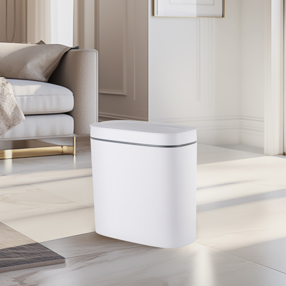 Відро для сміття сенсорне овальне Mixxus Flat-TC0109 White 9 л колір білий (MI7074) ( 29791 ) Харьков - изображение 13