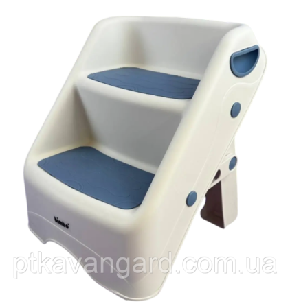 Детские подставки-ступеньки для ванны и туалета Bimbo BM-85603, раскладны, пластиковая, бело-синий Хмельницкий